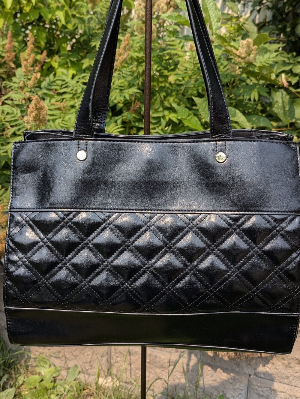 Steve Madden Quilted Tote Bag Purse Clutch Officecore Mob Wife Quiet Luxury - Picture 8 of 13